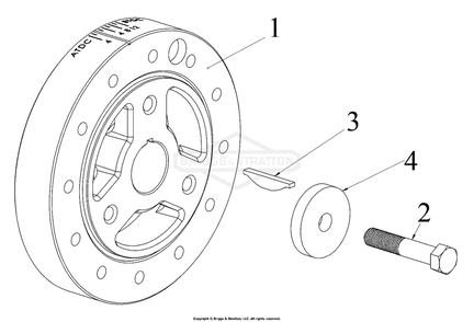 Engine Group - Crankshaft Balancer Diagram and Parts List for 076158-02  Briggs and Stratton Generator